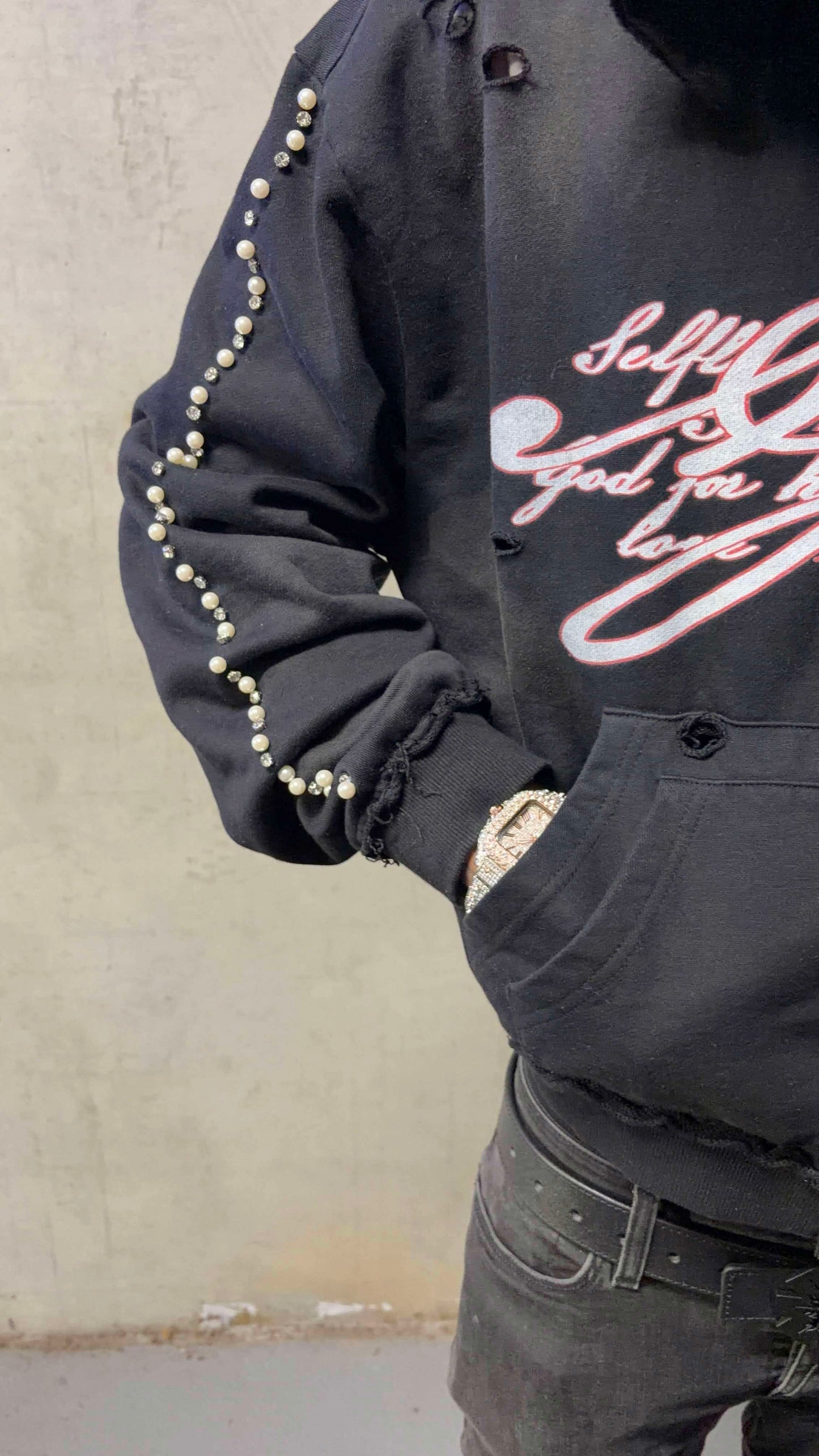 Sacrificial love hoodie “black”
